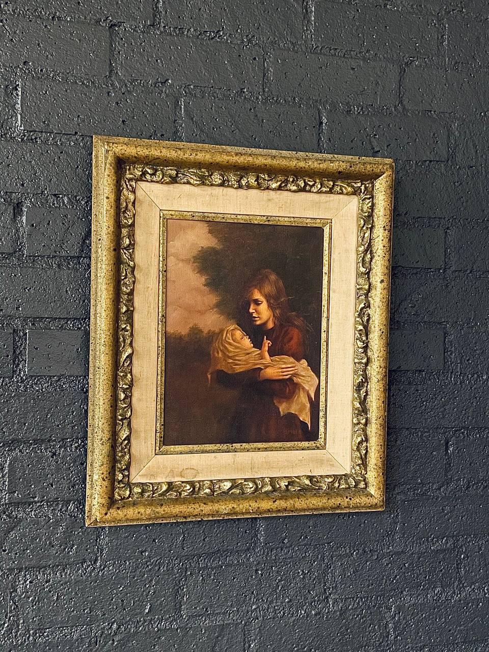 Altro Pittura ad olio firmata di Mother & Child in vendita
