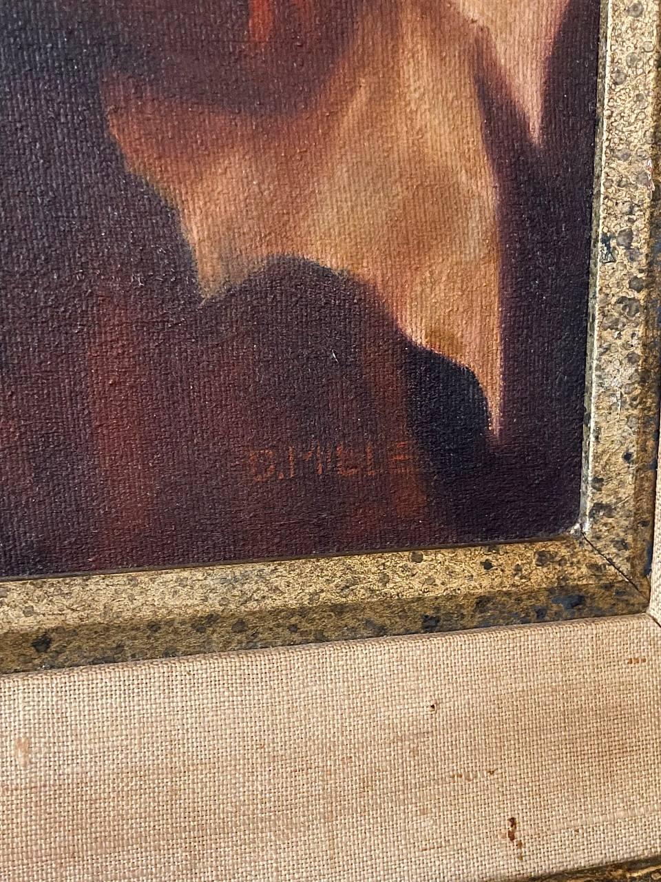 Pittura ad olio firmata di Mother & Child in vendita 2