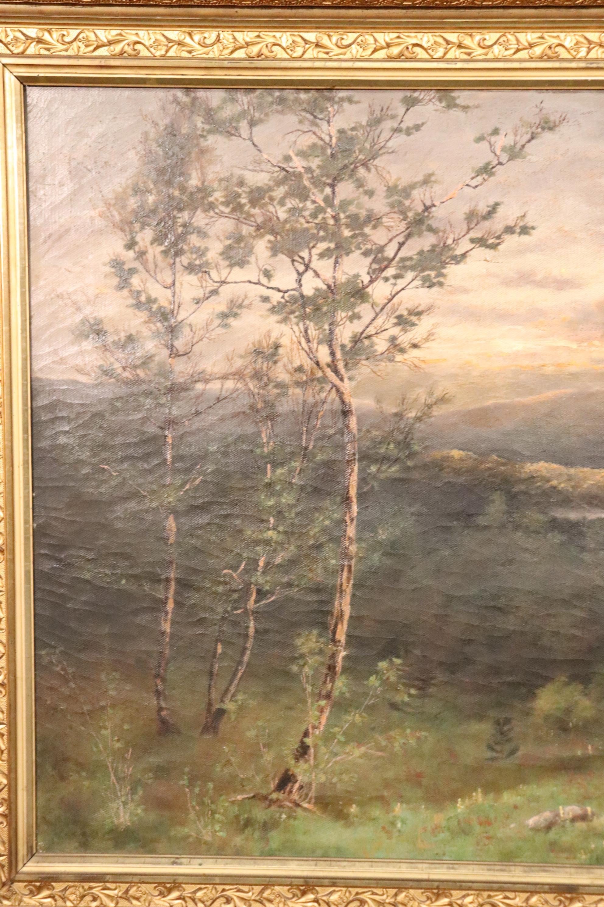 Late 19th Century Signed Oil Painting of Mountain Landscape Dated 1888 by Henry Allchin