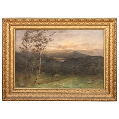Signed Oil Painting of Mountain Landscape Dated 1888 by Henry Allchin