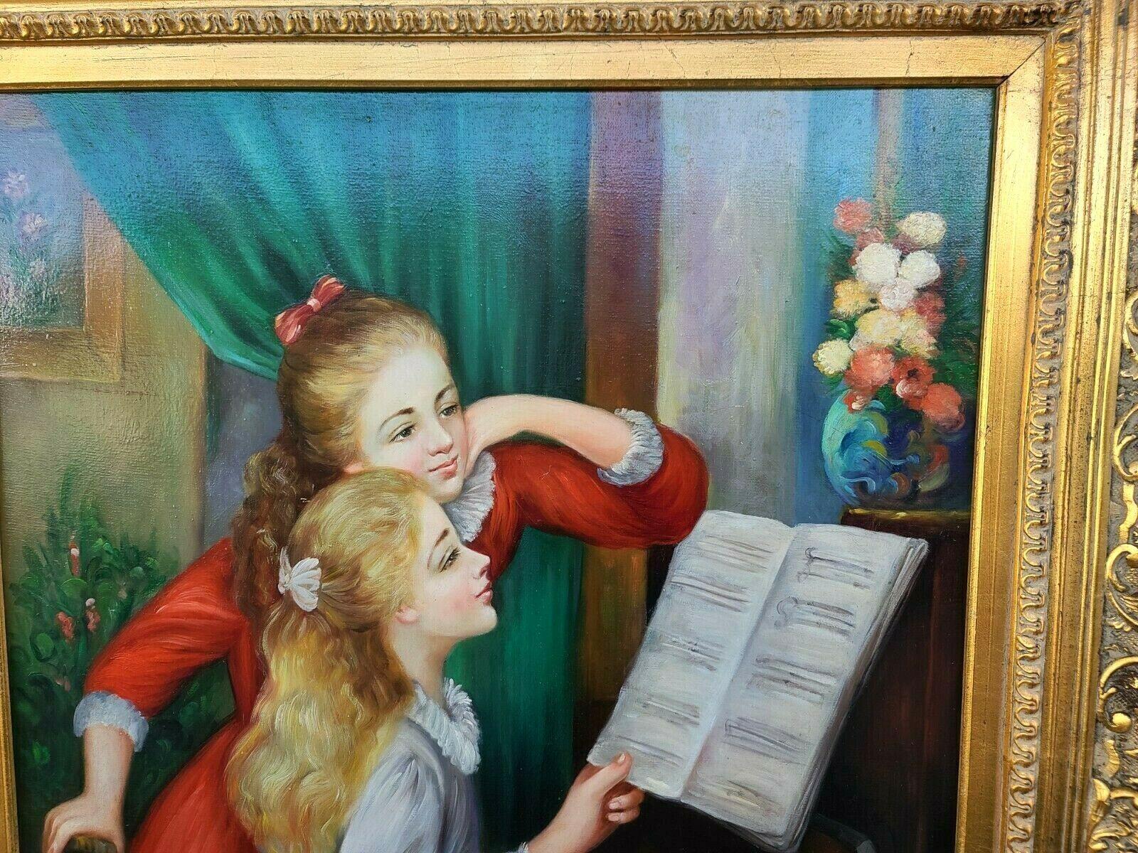 two young girls at the piano