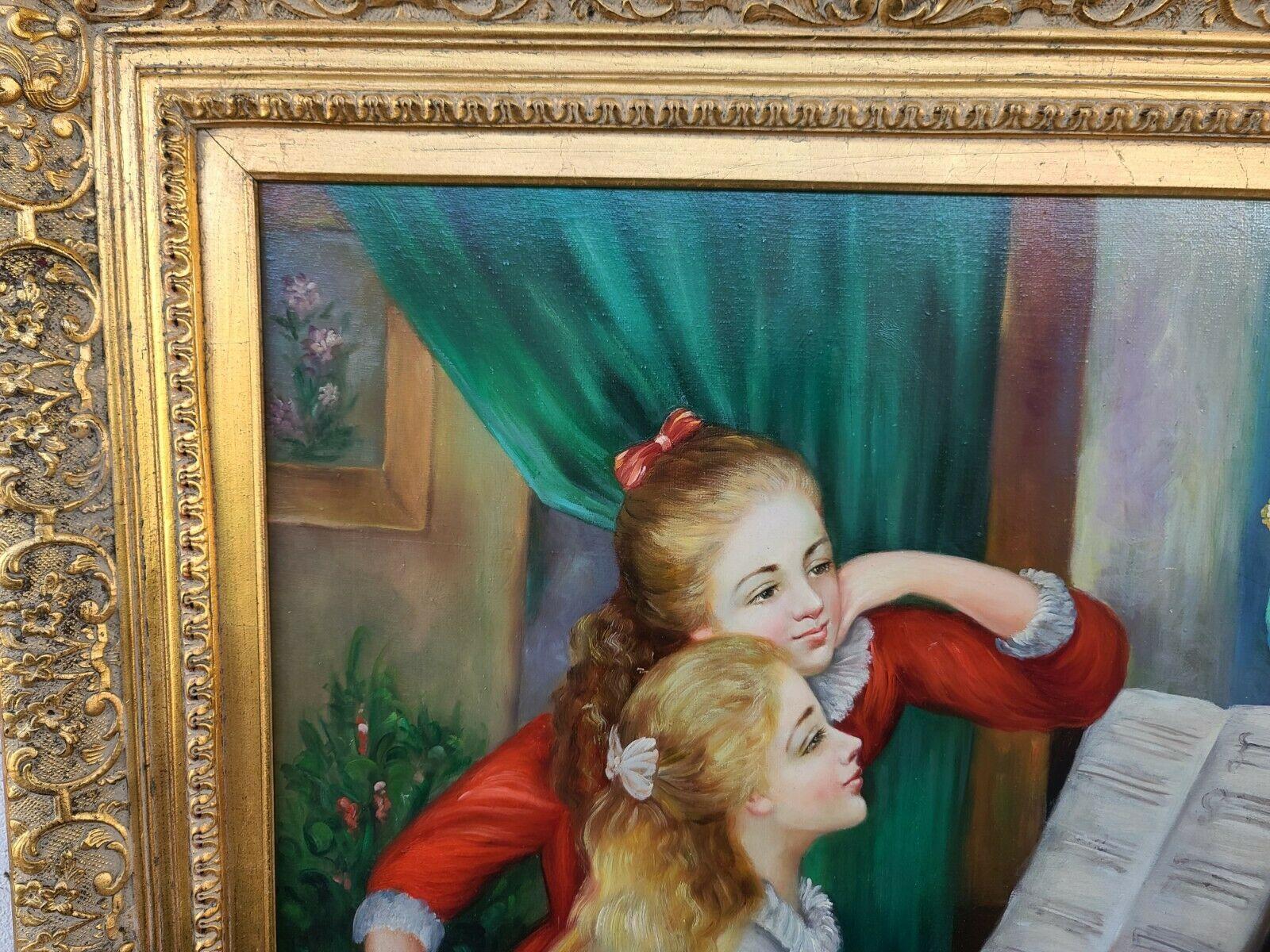 20ième siècle Peinture à l'huile signée des Renoirs 