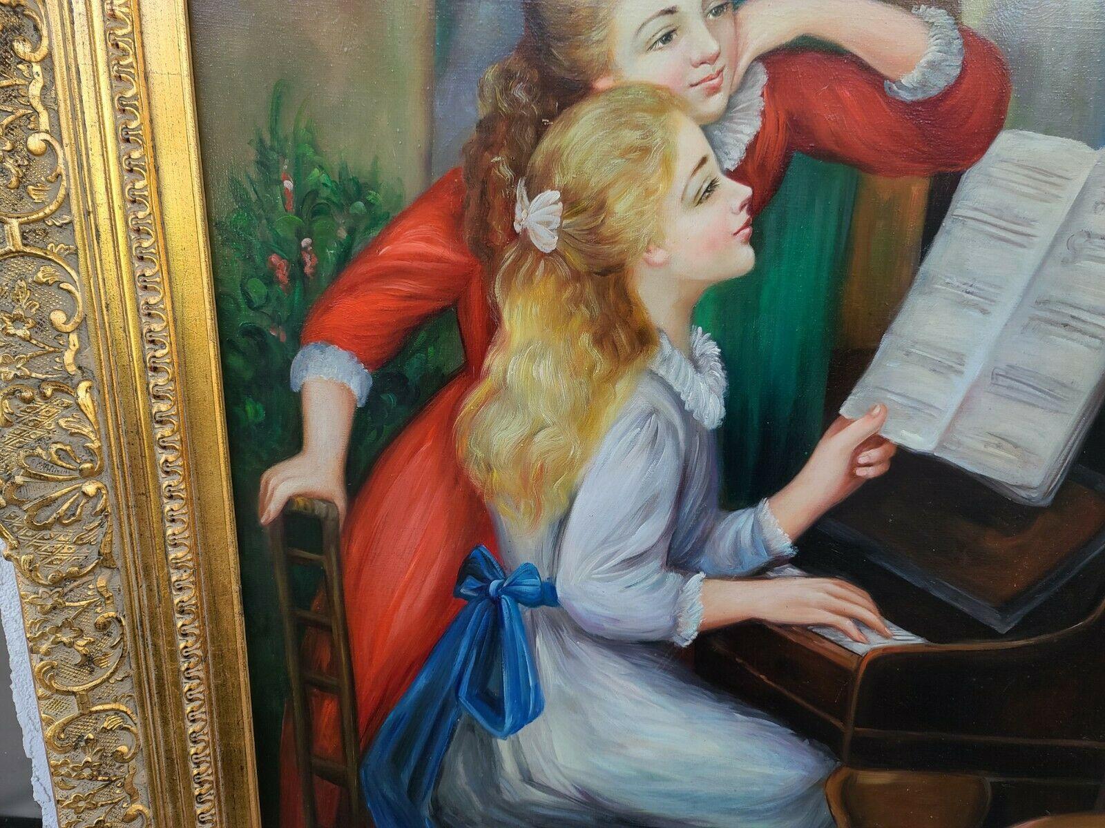 Acrylic Signed Oil Painting of Renoirs 