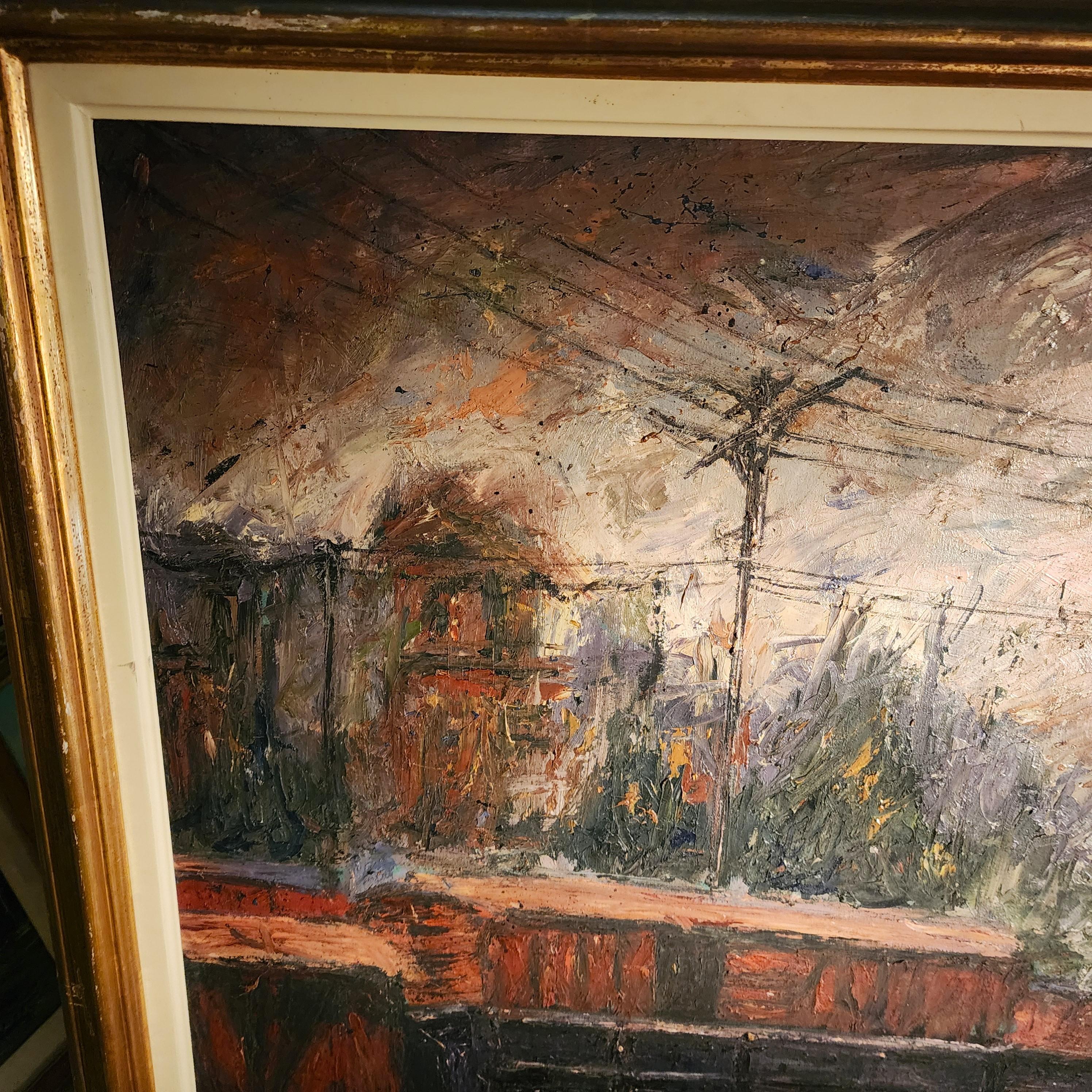 Signiertes Ölgemälde auf Leinwand 1989 (Ende des 20. Jahrhunderts) im Angebot