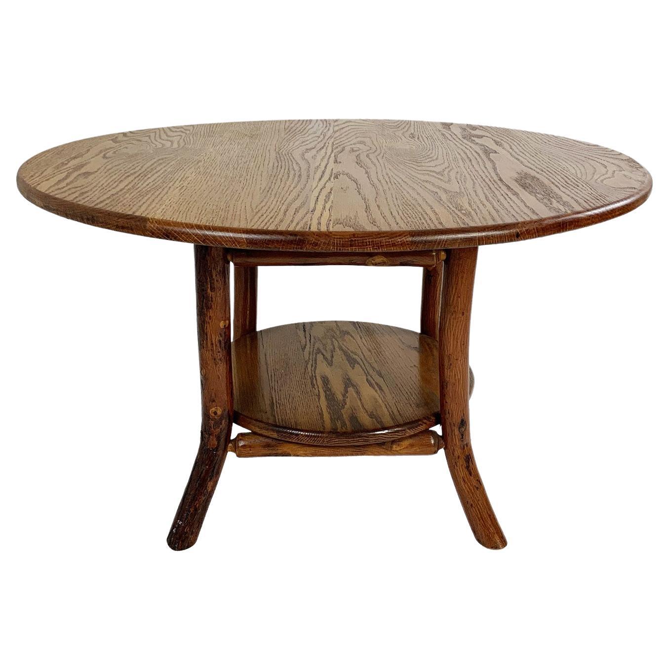 Table basse/table de cocktail Old Hickory signée