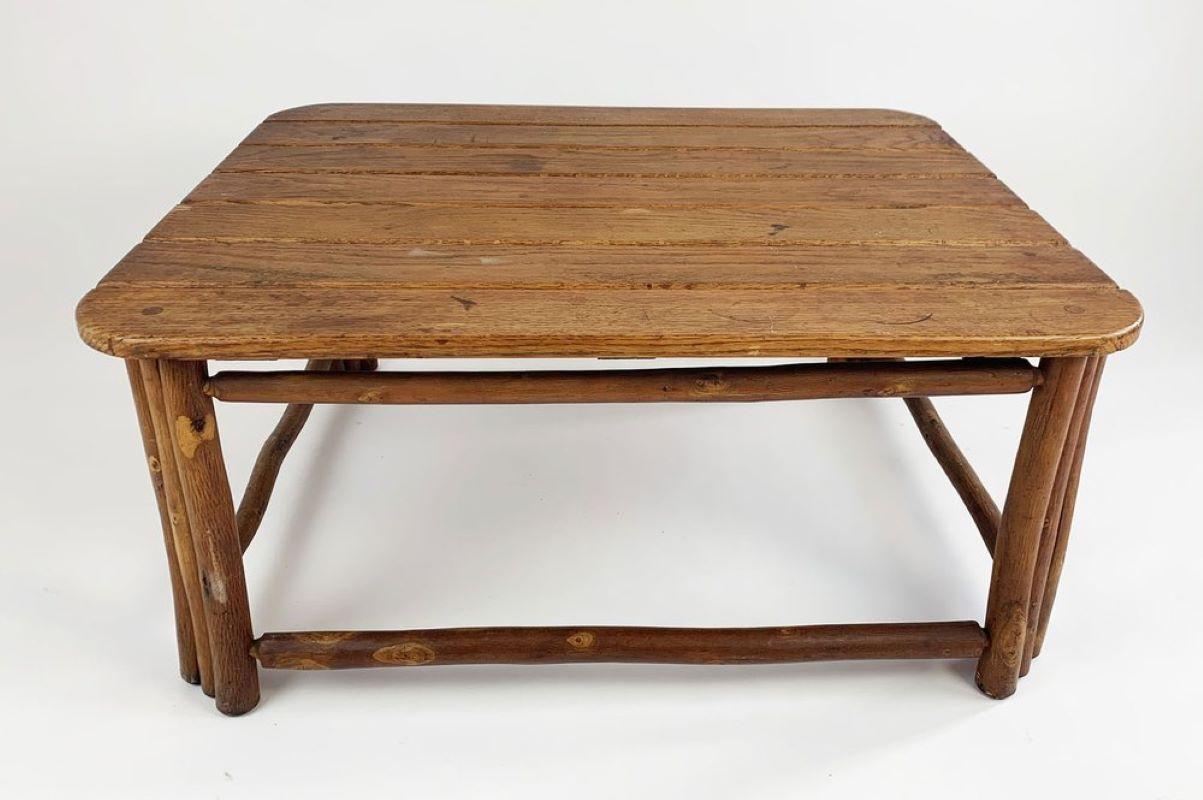 Adirondack Signed Old Hickory Coffee Table For Sale
