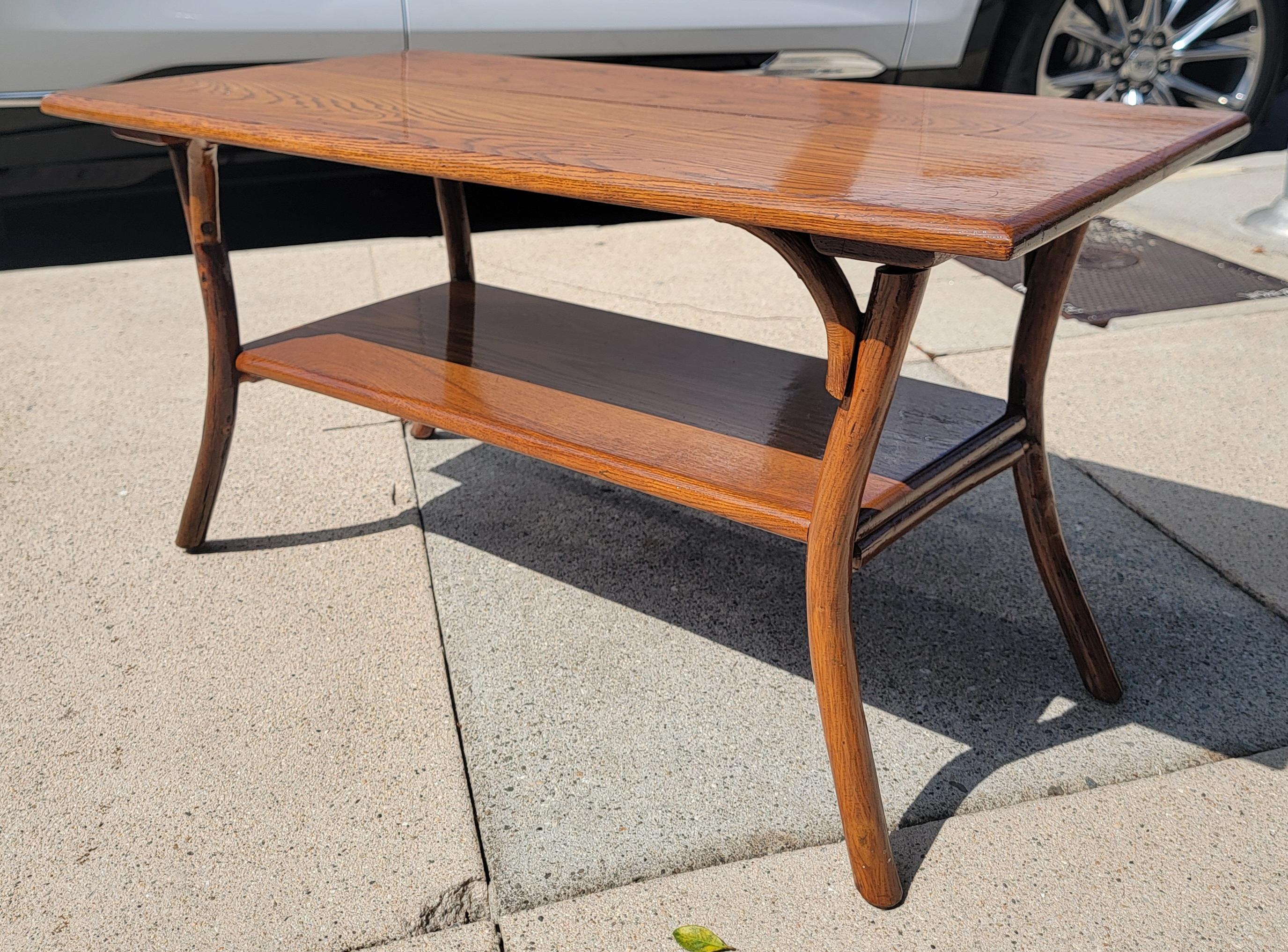 20th Century Signed Old Hickory Coffee Table For Sale