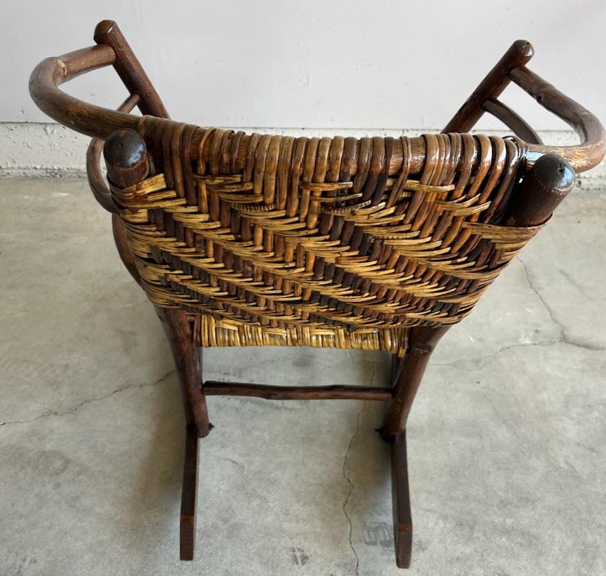 Signed Old Hickory Hickory Rocking Chair In Good Condition For Sale In Los Angeles, CA