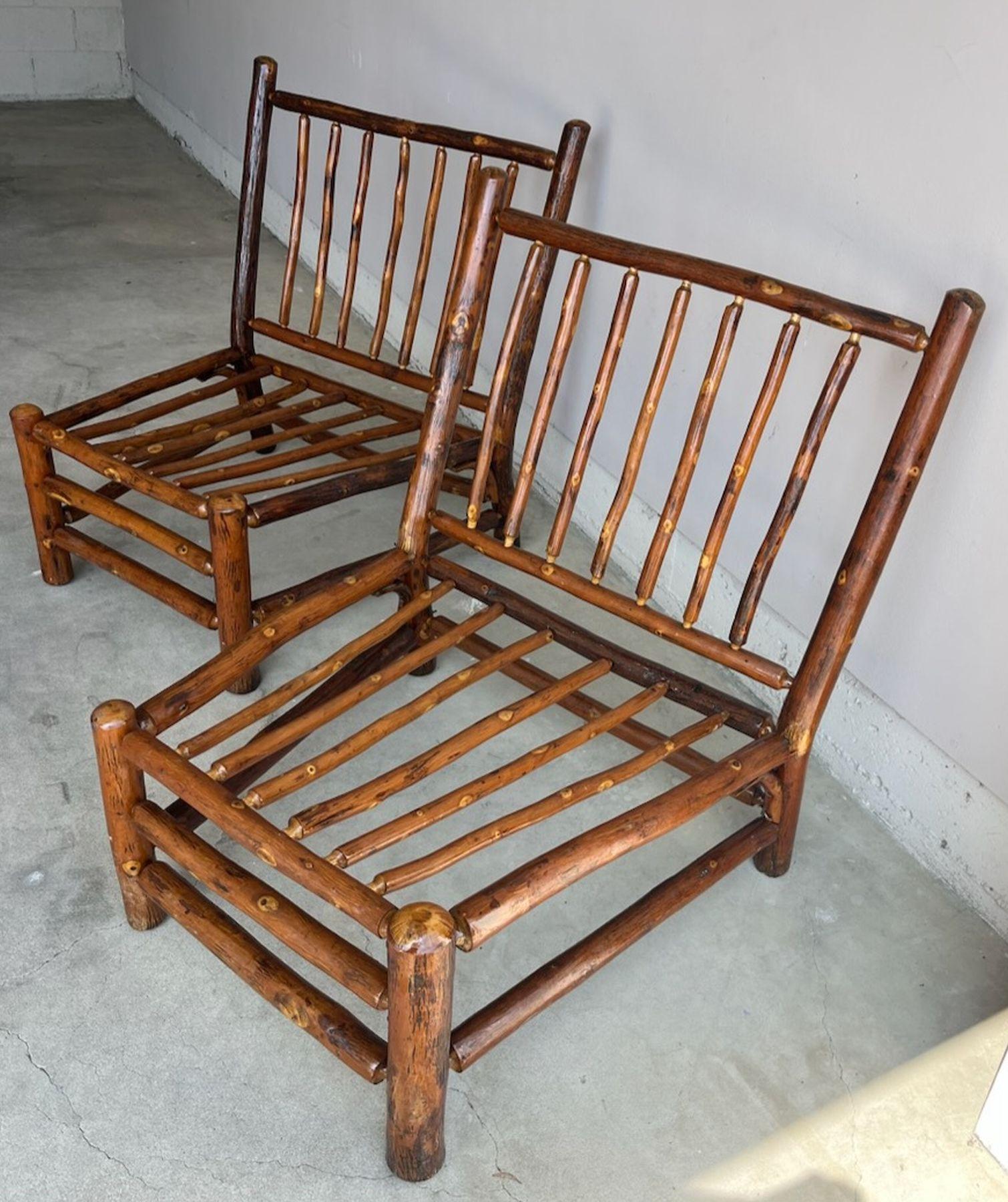 Signierte Old Hickory Lamm-/Beach-Stühle – Paar im Angebot 5