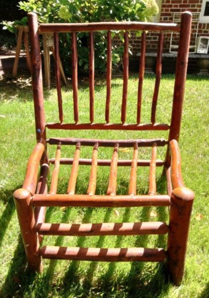 Sillas de playa/césped Old Hickory firmadas -Pareja siglo XX en venta