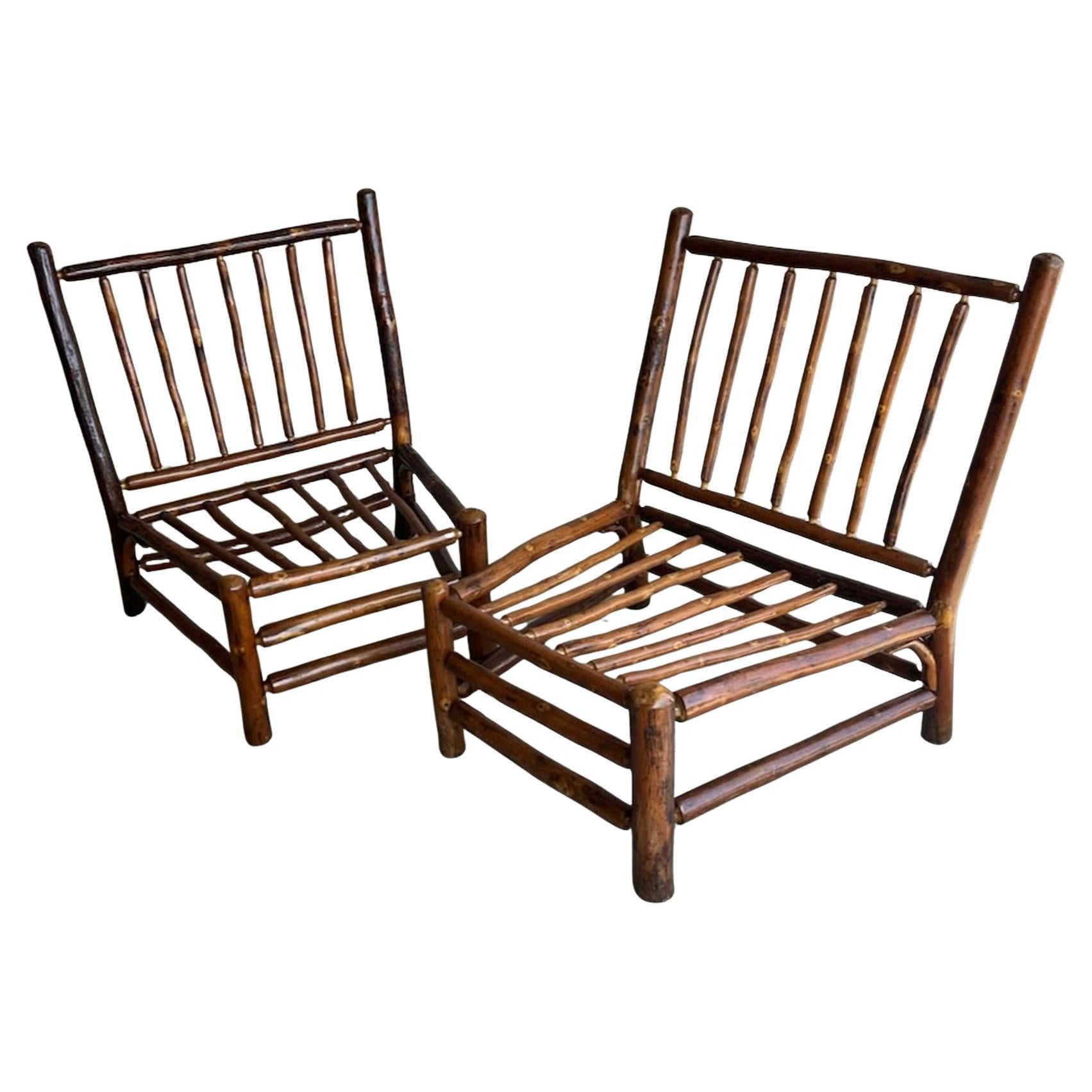 Signierte Old Hickory Lamm-/Beach-Stühle – Paar im Angebot