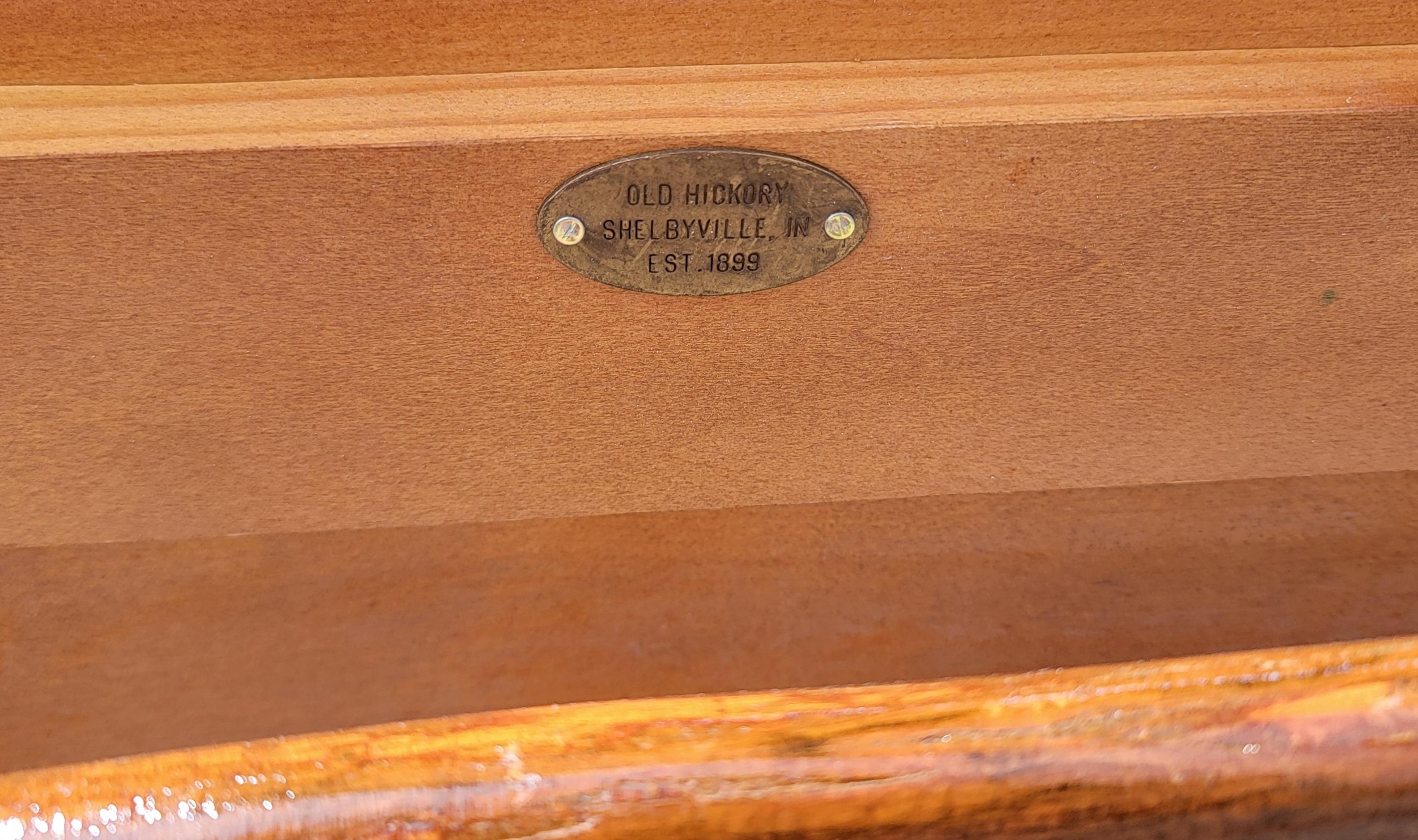 American Signed Old Hickory Oval Coffee Table