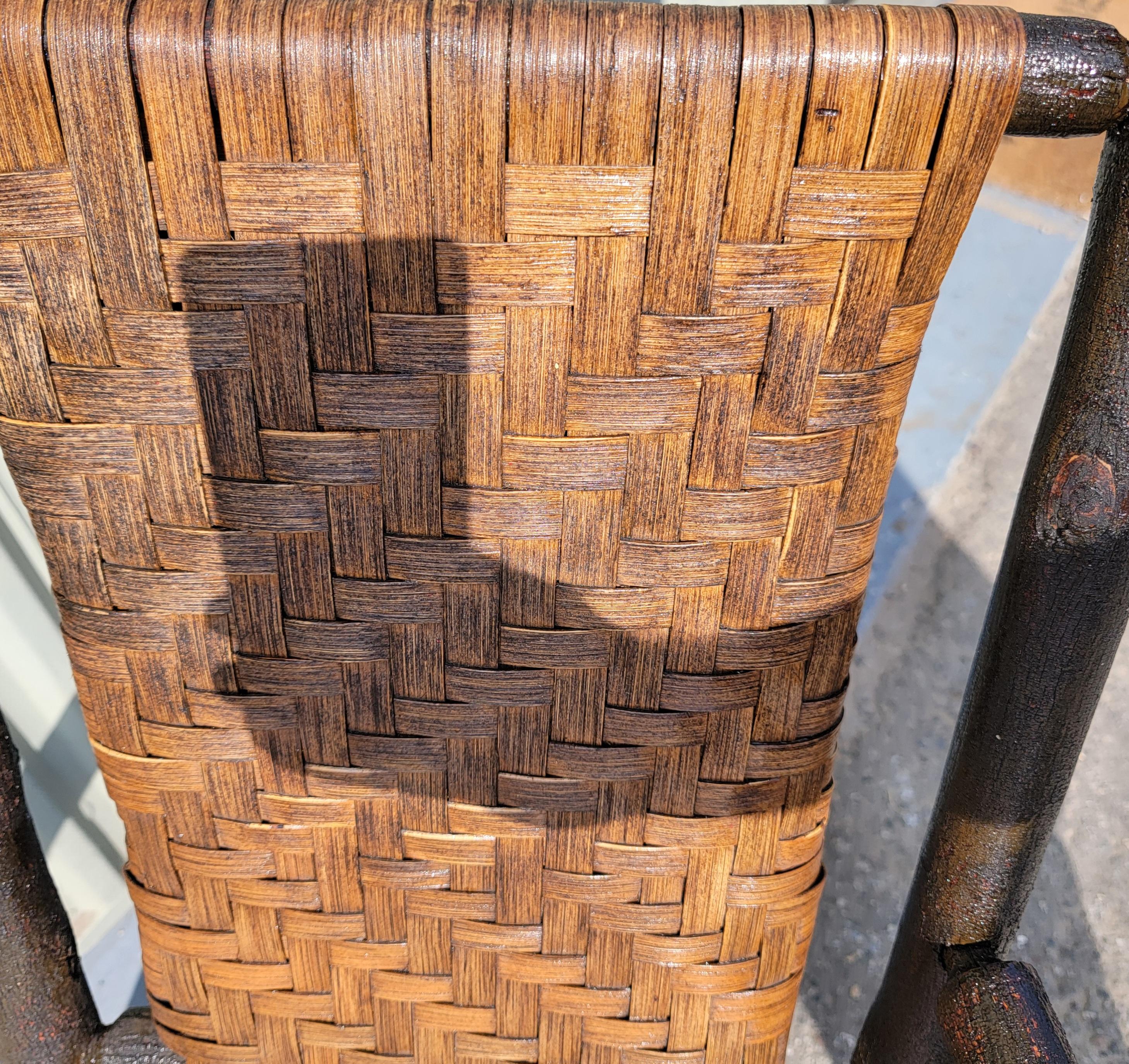 Sedia a dondolo Old Hickory firmata In condizioni buone in vendita a Los Angeles, CA