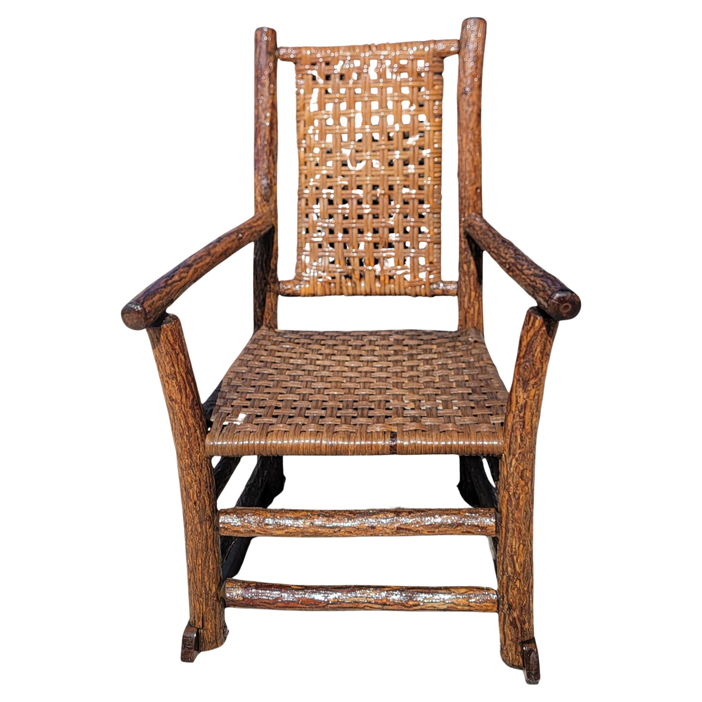 Signed Old Hickory Rocking Chair For Sale