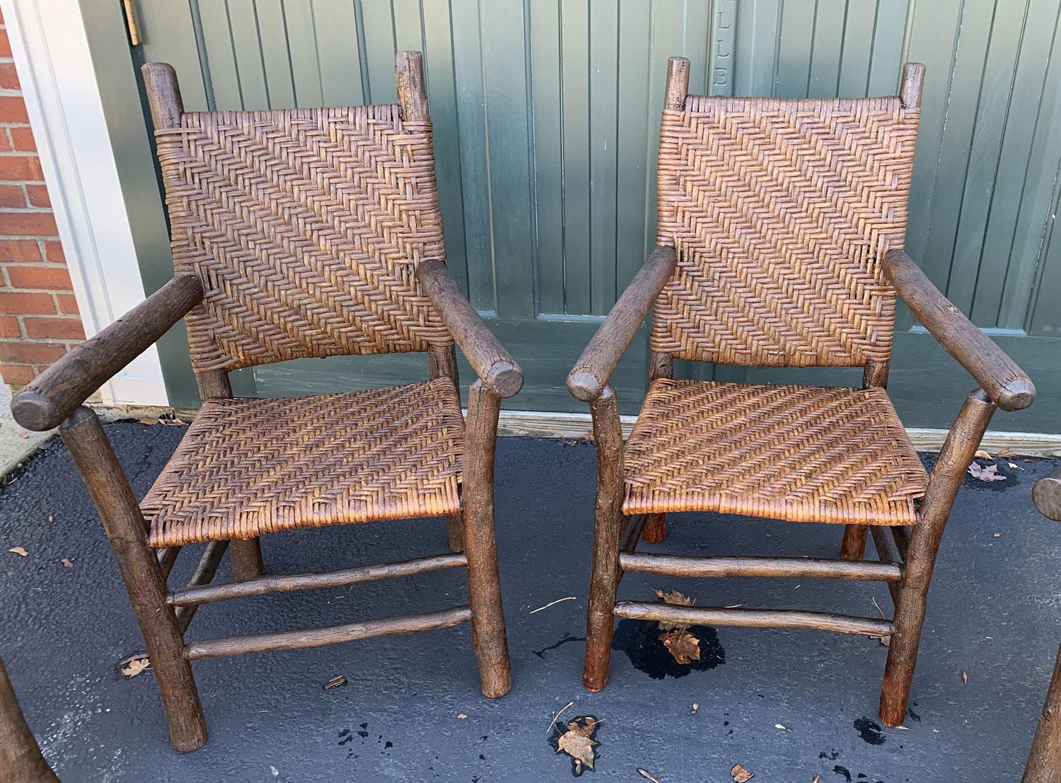Adirondack Signed Old Hickory Set of  Four Armchairs