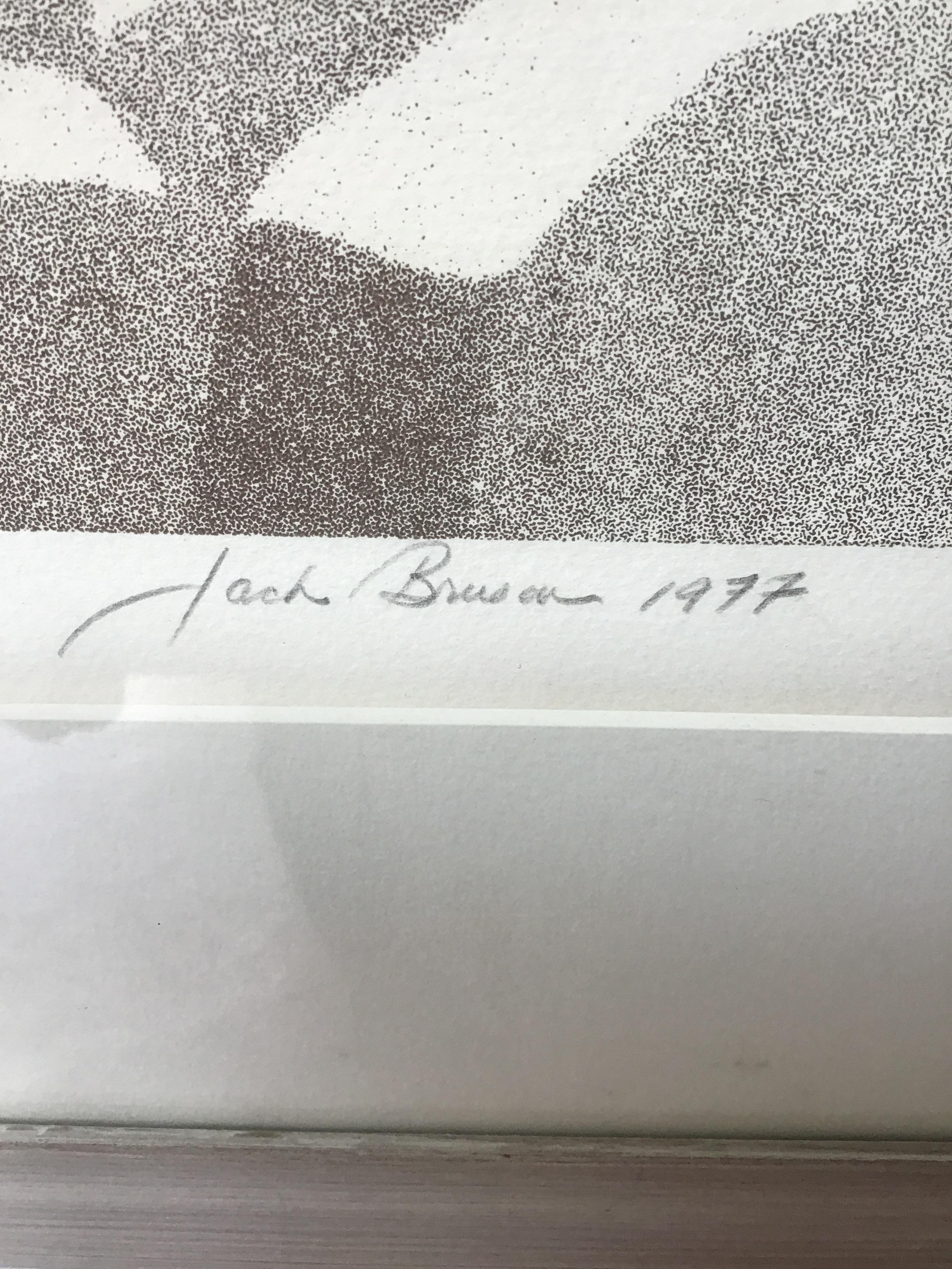 Paper Signed Olive Oil Serigraph, 1977