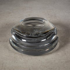 Signed Organic Crystal Glass Paper Weight