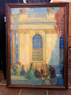Signed Original Ettore Caser (1880-1944) Early 20th Century Oil Painting Rare