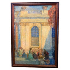 Signed Original Ettore Caser (1880-1944) Early 20th Century Oil Painting Rare