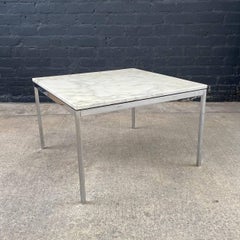 Signed Original Mid-Century Modern Carrara Marble Coffee Table by Knoll
