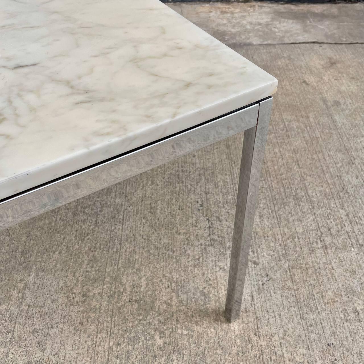 Signed Original Mid-Century Modern Carrara Marble Coffee Table by Knoll For Sale 2