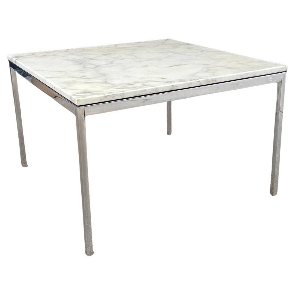 Signed Original Mid-Century Modern Carrara Marble Coffee Table by Knoll For Sale