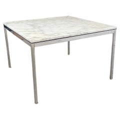 Signed Original Mid-Century Modern Carrara Marble Coffee Table by Knoll