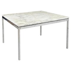 Signed Original Mid-Century Modern Carrara Marble Coffee Table by Knoll