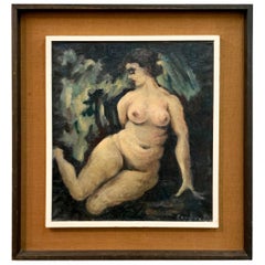 Signed Original Nude Painting of a Woman