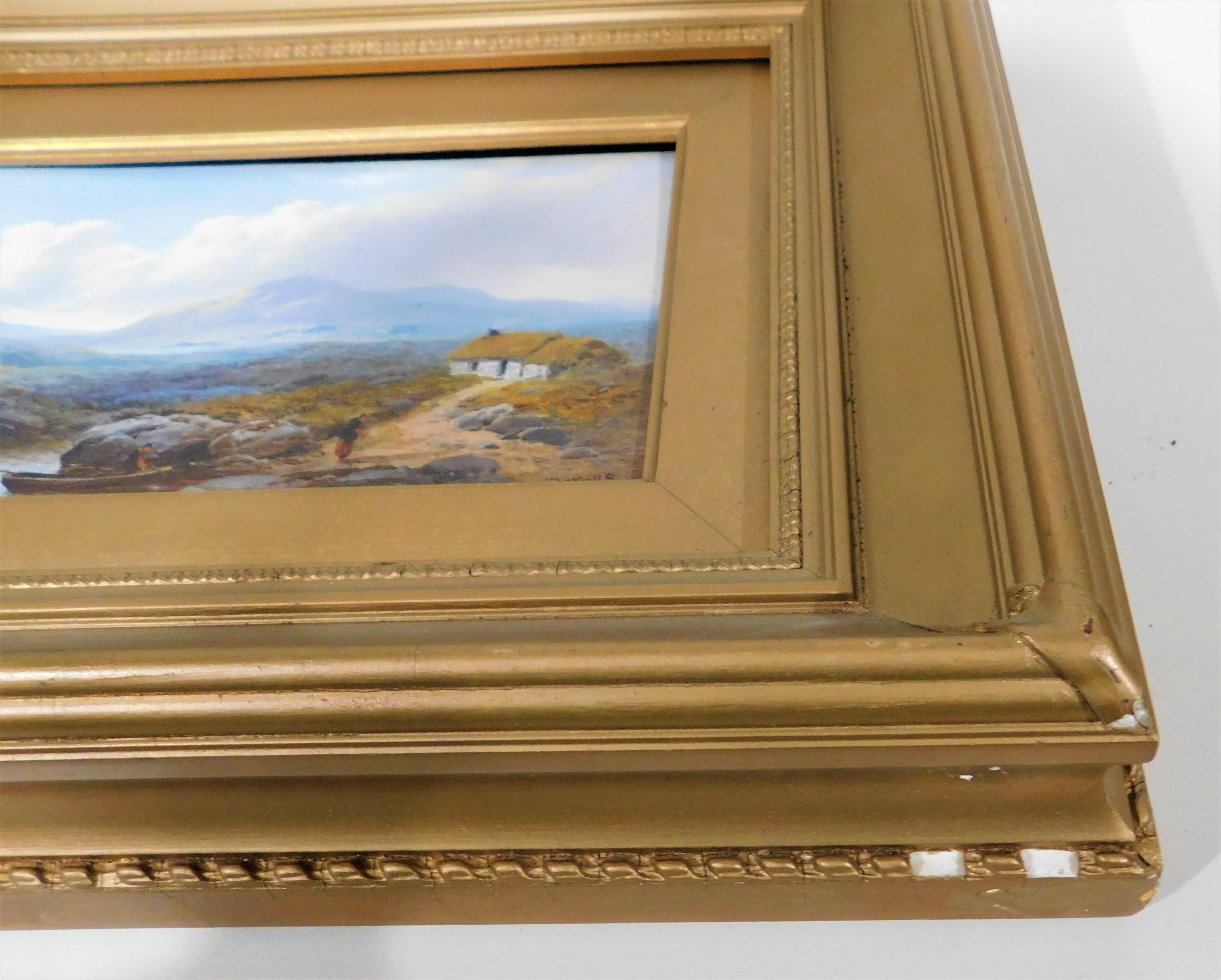 Signed Original Oil Painting British Artist George Blackie Sticks, '1843-1936' 3