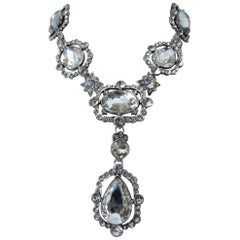 Signed Oscar De La Renta Crystal Estate Statement Necklace