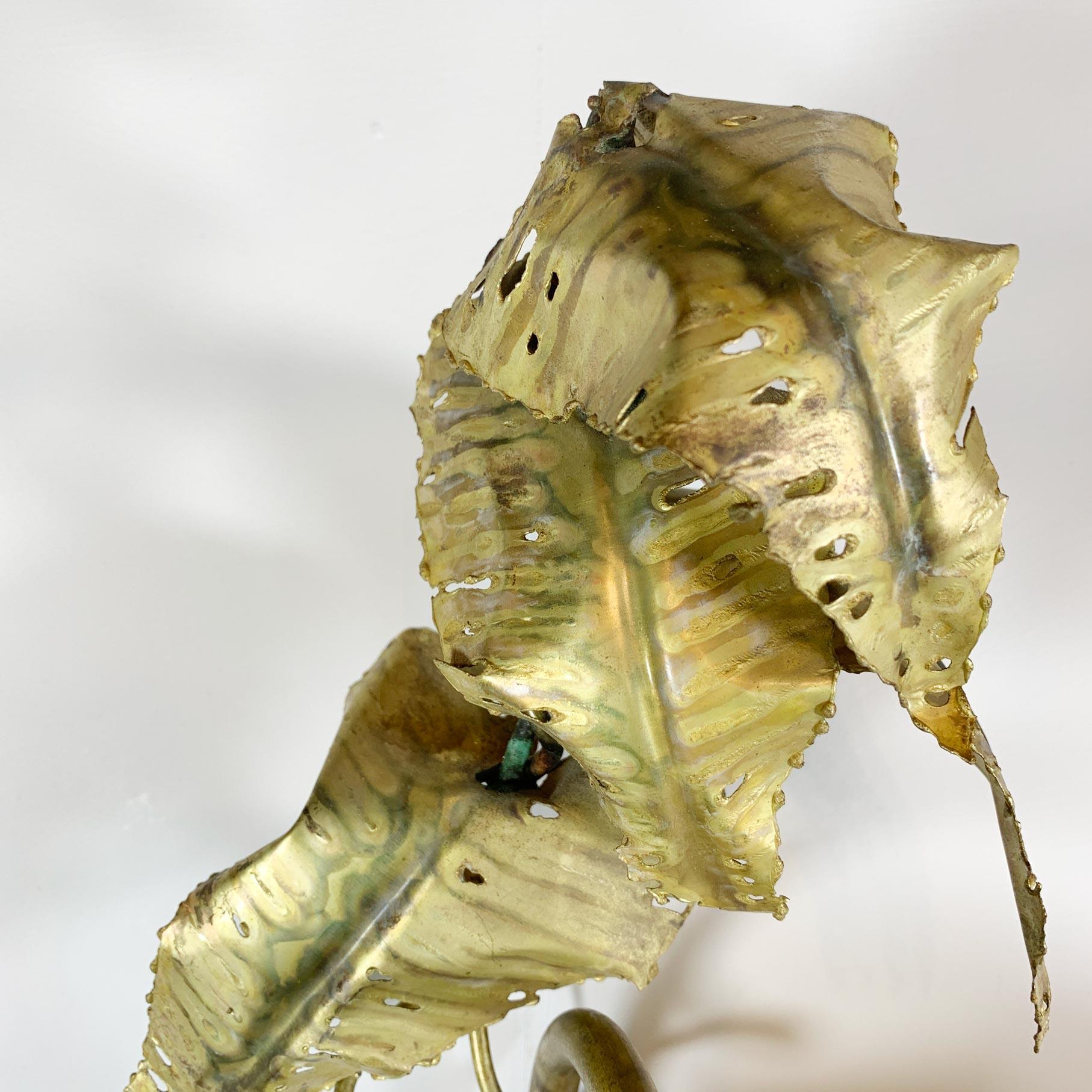 Signierte P. Mas Rossi Naturalistische Blattgold-Wandleuchten im Angebot 2