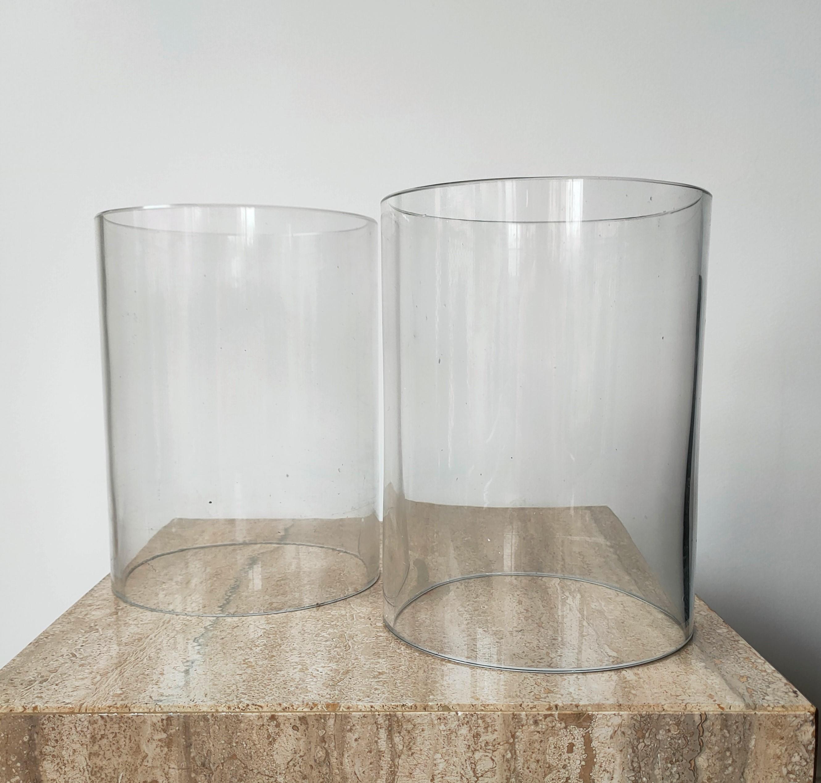 Signed Pair of Minimalist Candle Holders by Philippe Barbier, France 1970s 1
