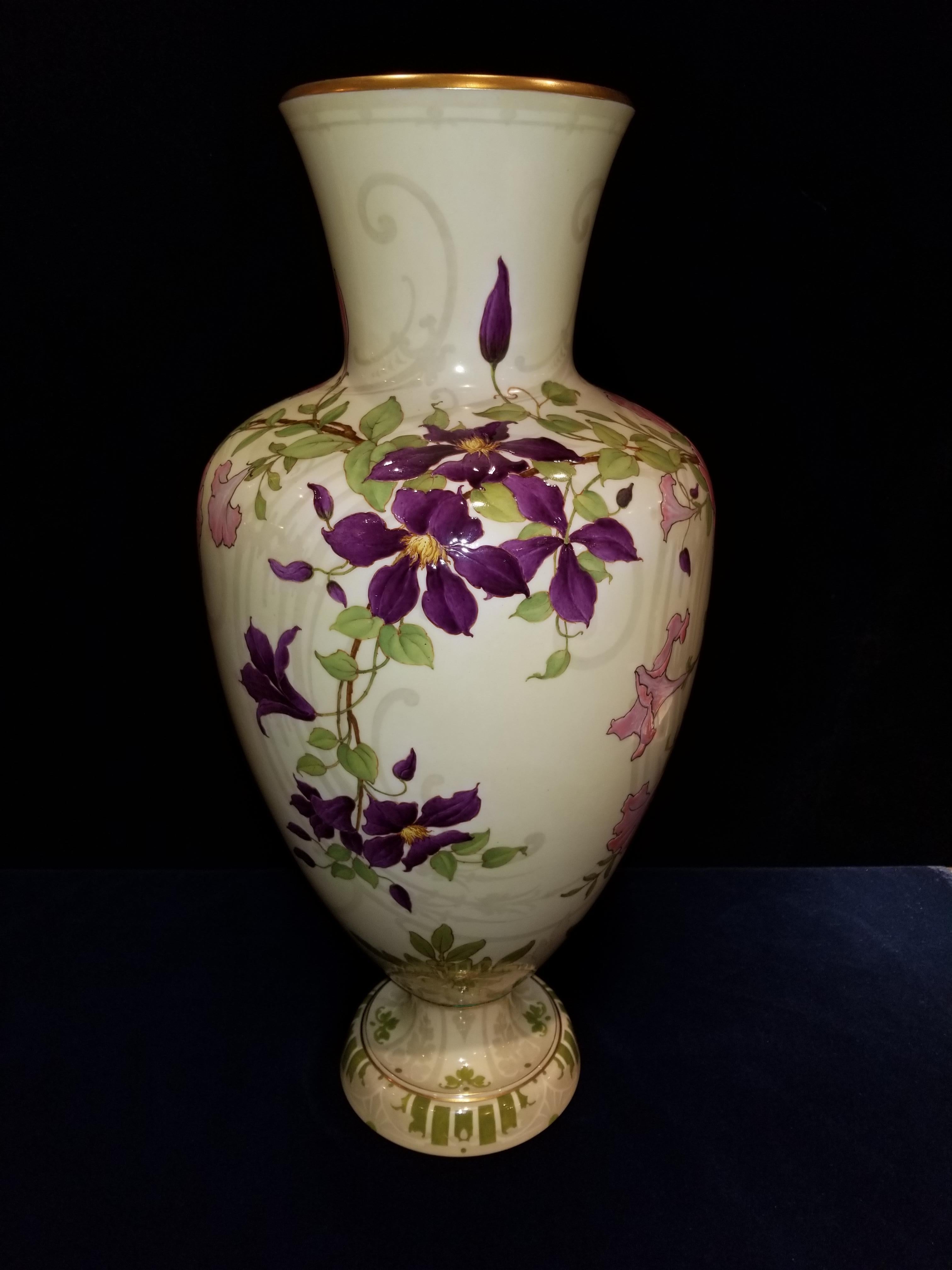 Art Nouveau Signed Pair of Sevres ‘Third Republic’ Pate Nouvelle Pale Yellow Ground Vases For Sale