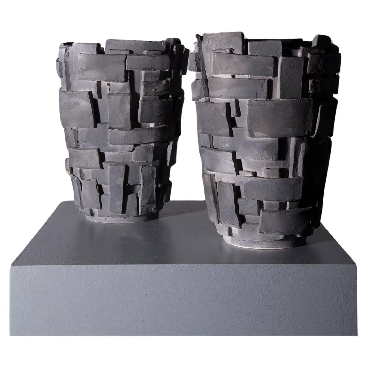 Signed Pair of Vases by Costa Design in vendita