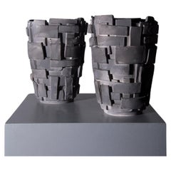 Signed Pair of Vases by Costa Design