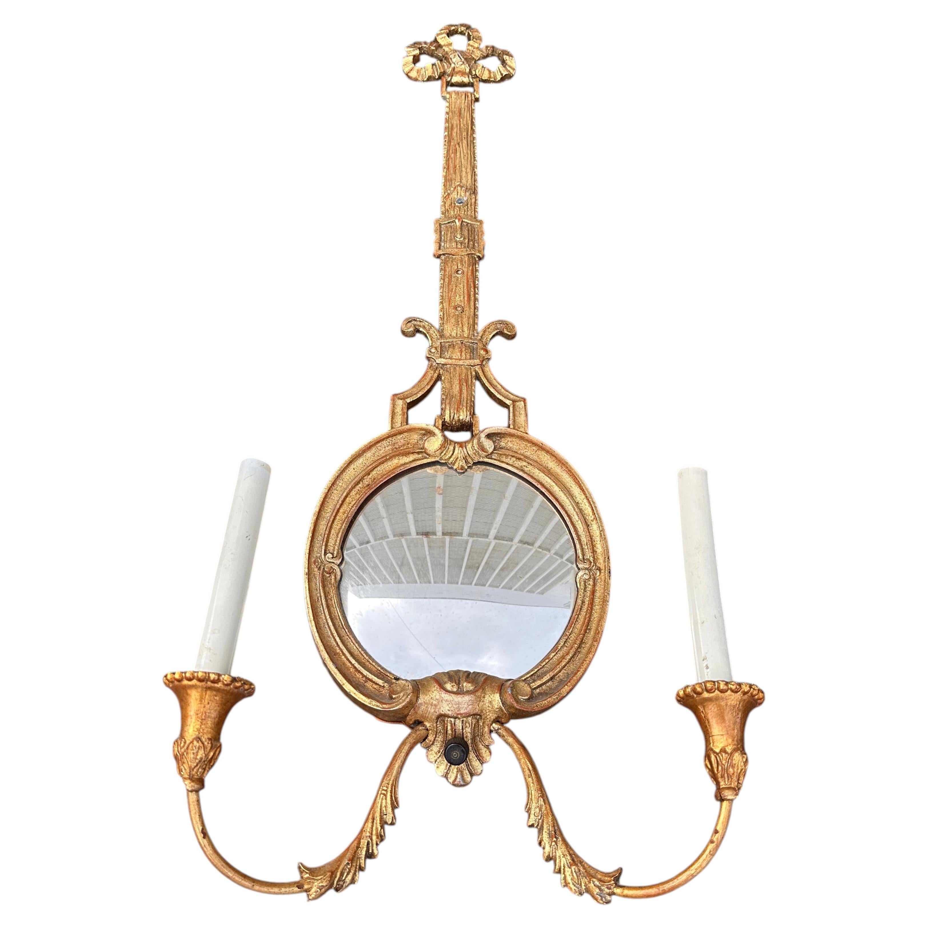 Signed Palladio Italy Neoclassical Wall Light , Circa 1950 For Sale