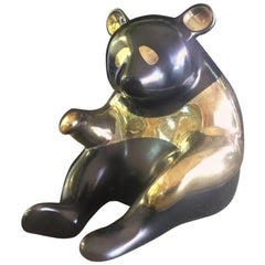 Signed Panda Bear Figure by Loet Vanderveen