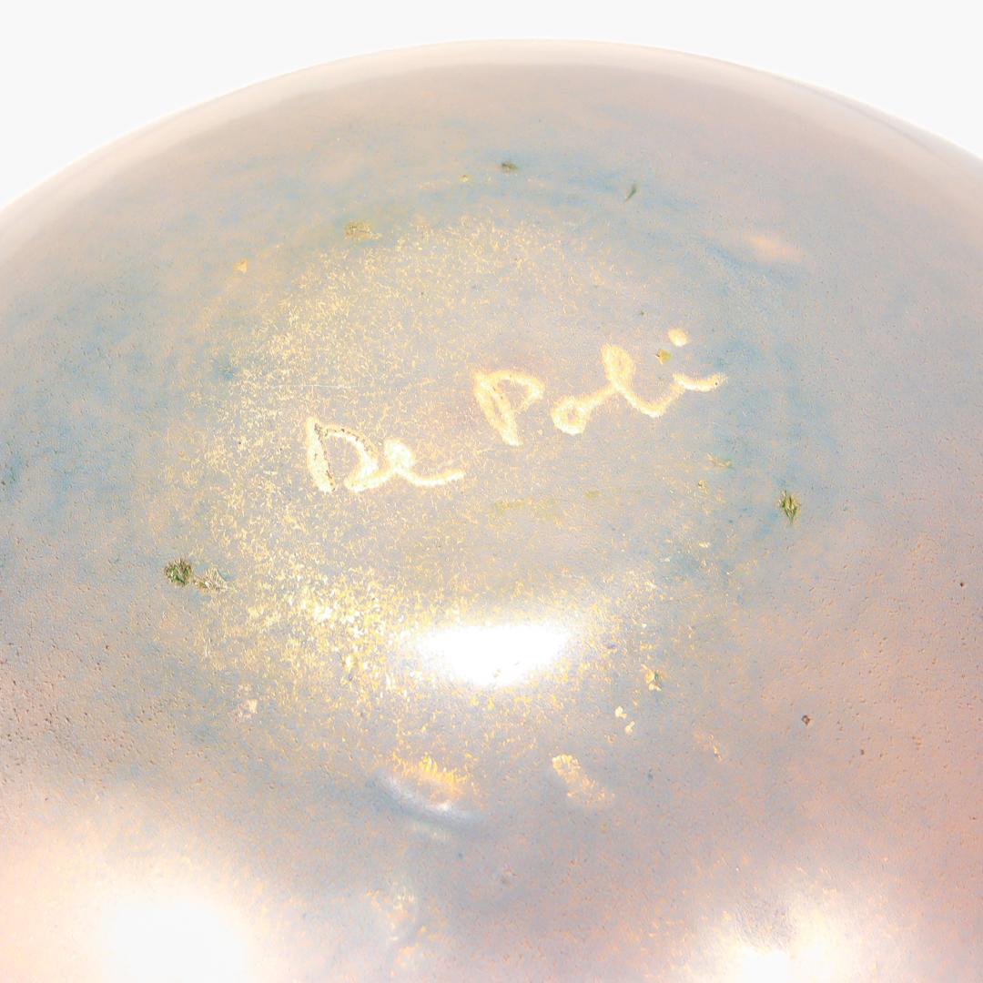Signed Paolo De Poli Italian (Rame Smaltato) Modernist Enamel on Copper Bowl For Sale 10