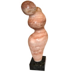Signed Paporter 20th Century Female Nude Marble Sculpture