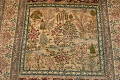 Signed "Paradise Rug" Turkish Hereke Silk & Metal Rug, XXI Century