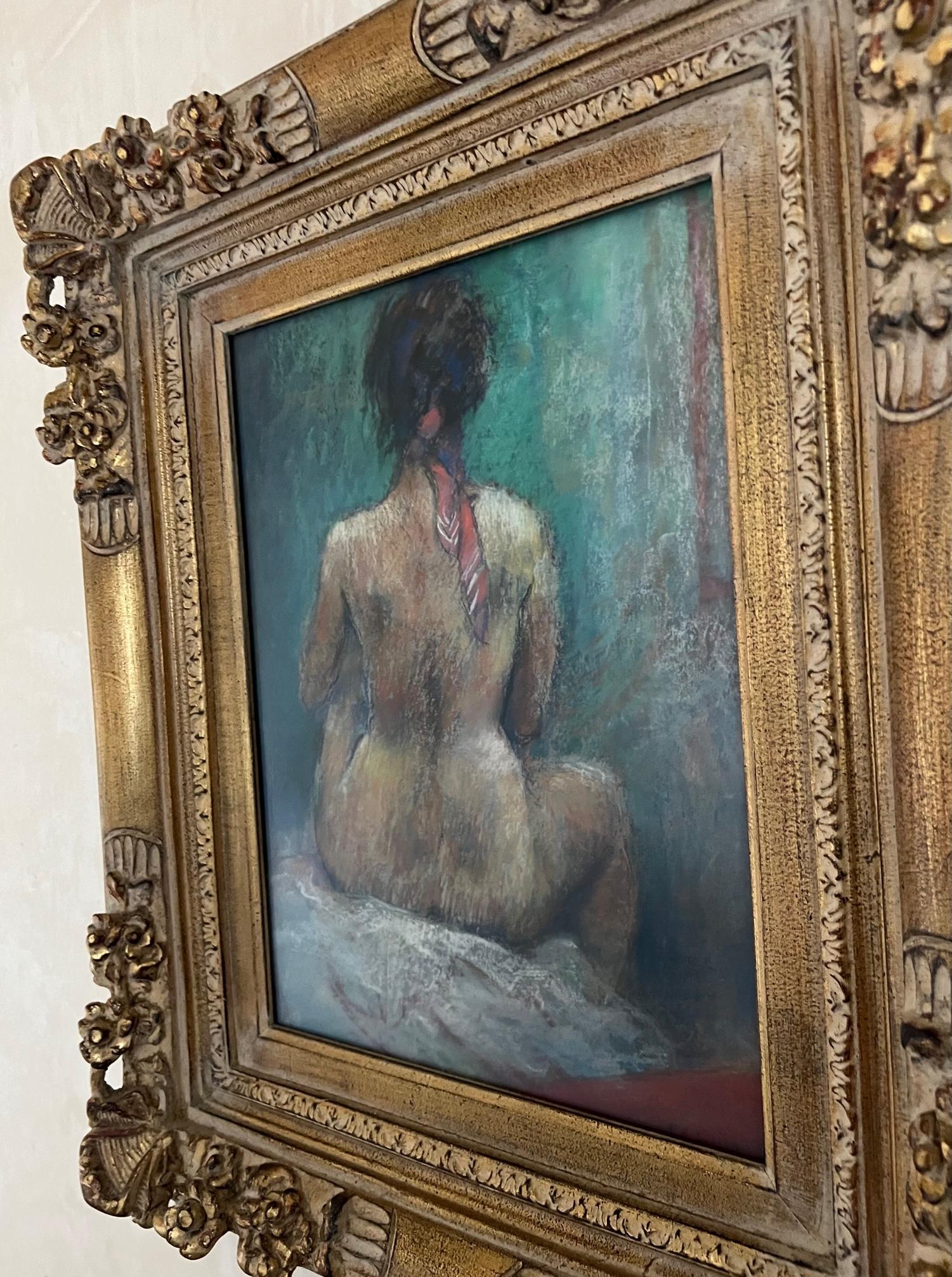 Signed Pastel on Paper Nude Study by Paul F. Williams For Sale 3