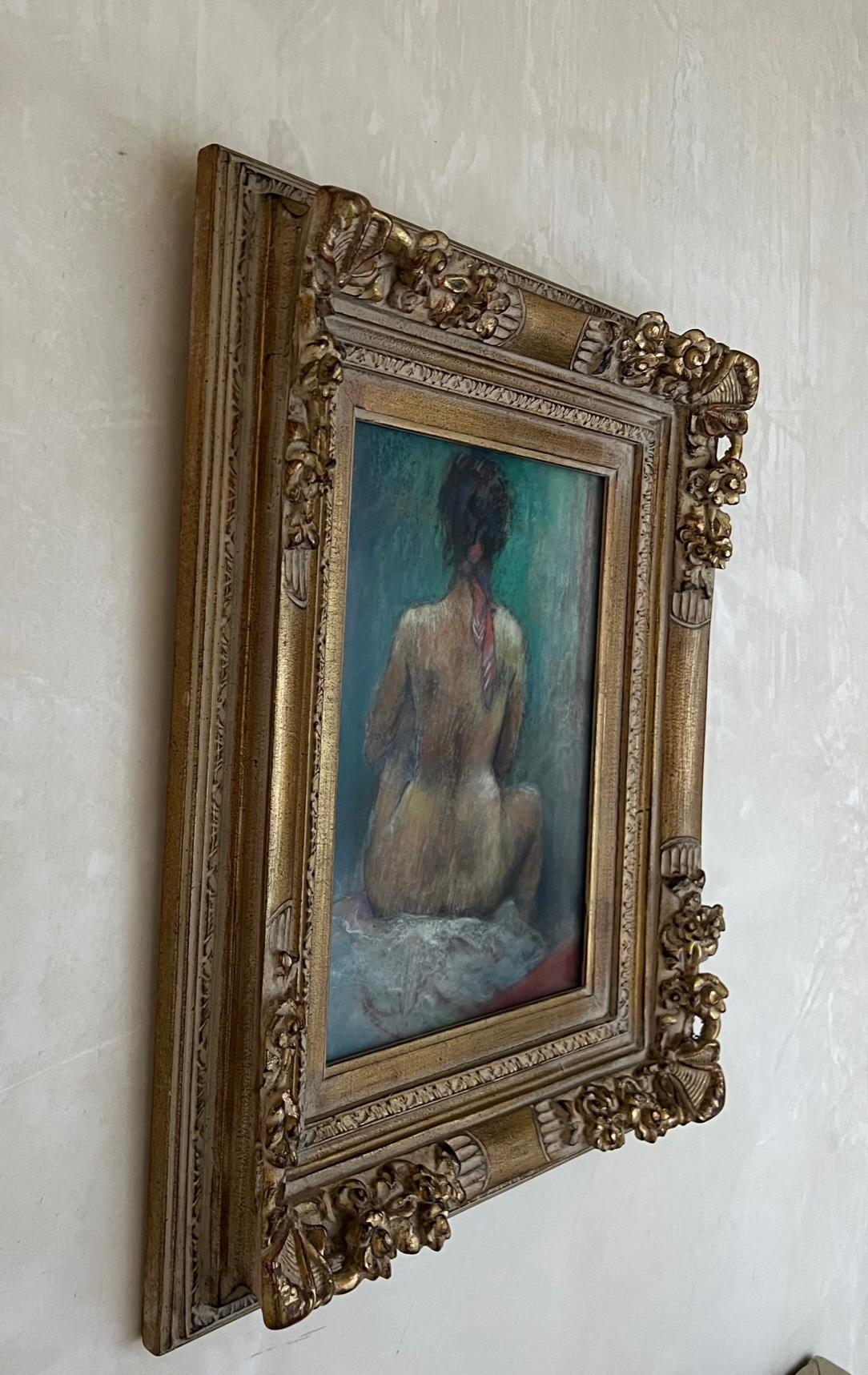 Signed Pastel on Paper Nude Study by Paul F. Williams For Sale 4