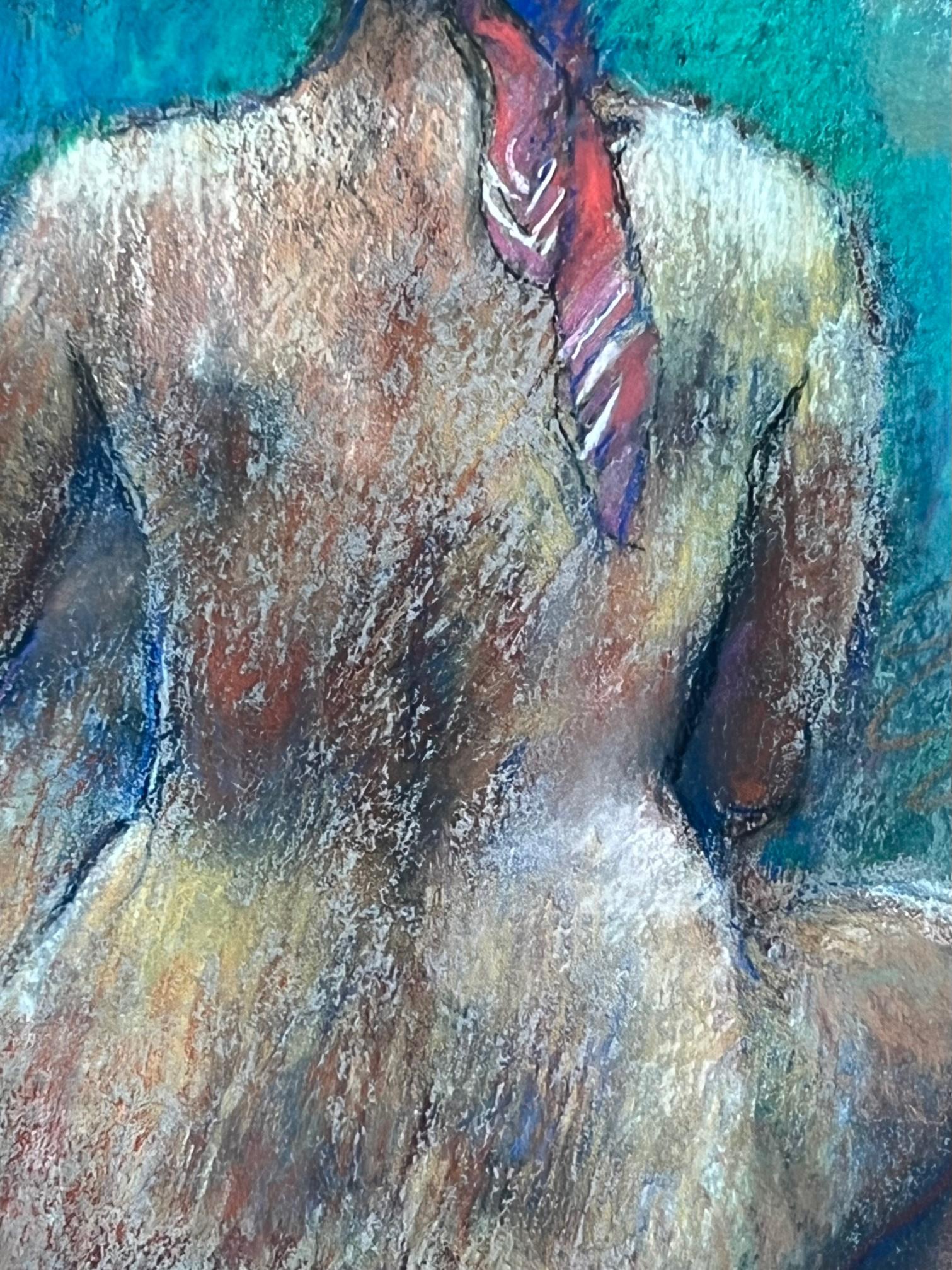 20th Century Signed Pastel on Paper Nude Study by Paul F. Williams For Sale