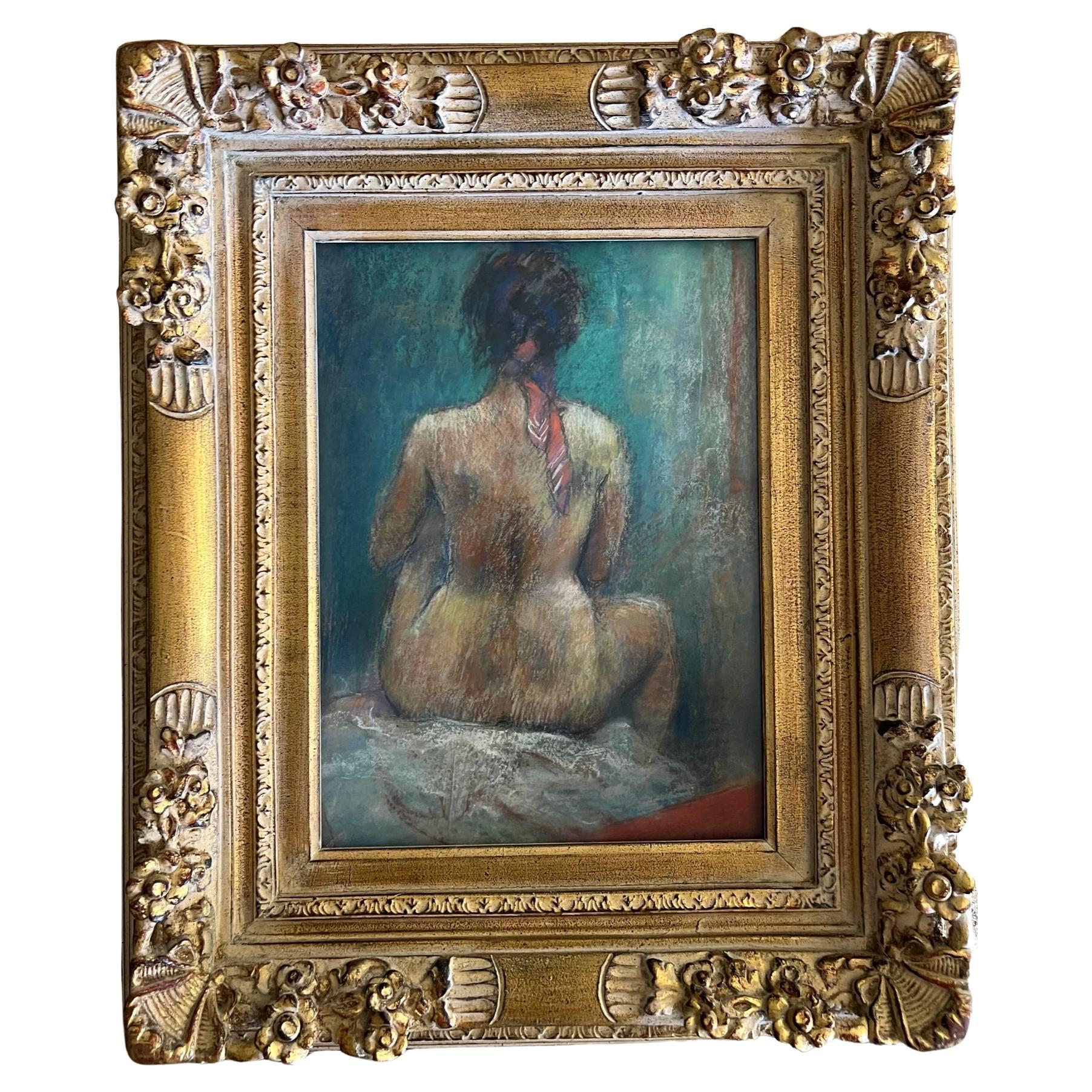 Signed Pastel on Paper Nude Study by Paul F. Williams For Sale
