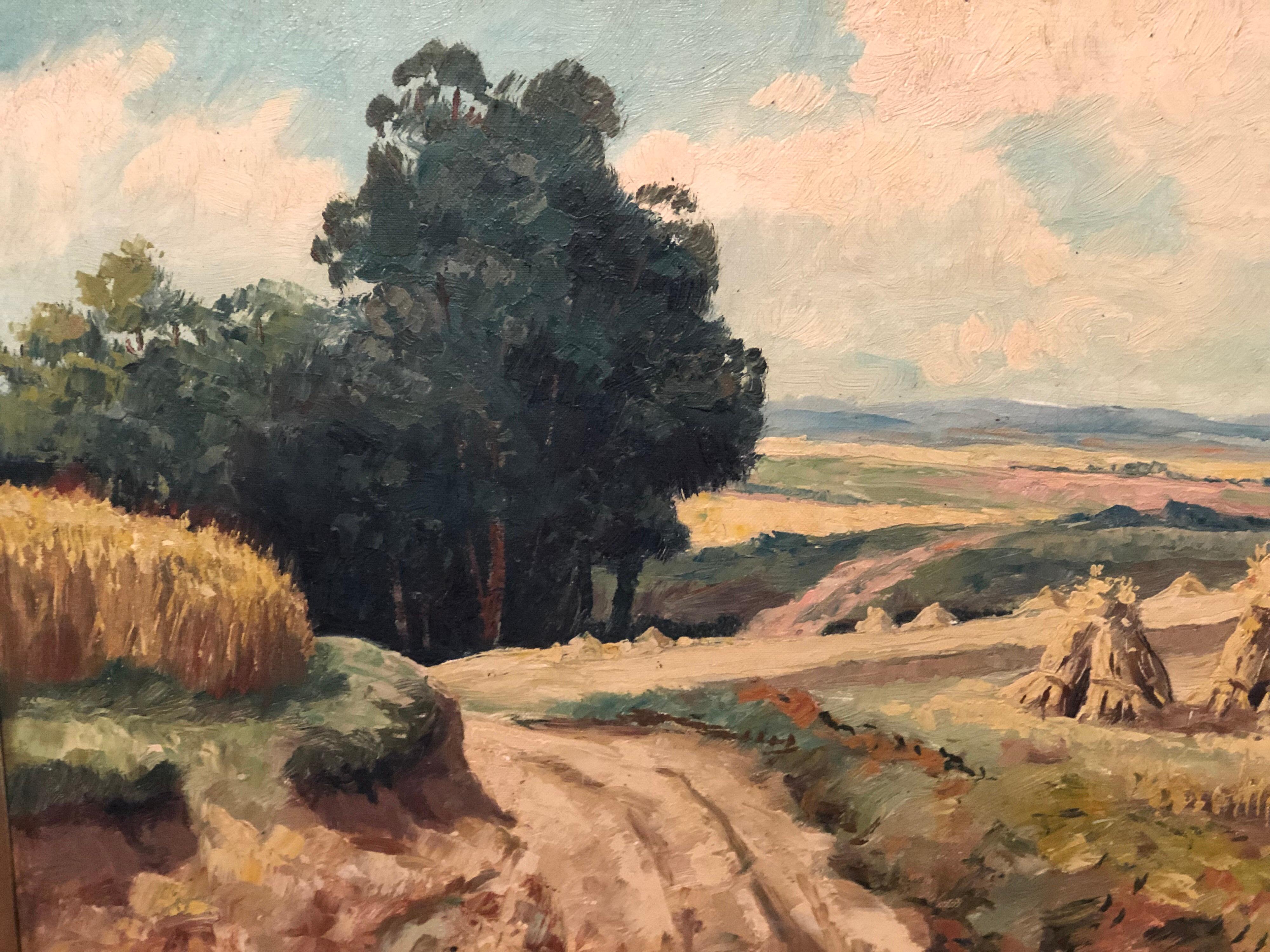 Paysage pastoral sur toile signé G. Winkelberg en vente 10