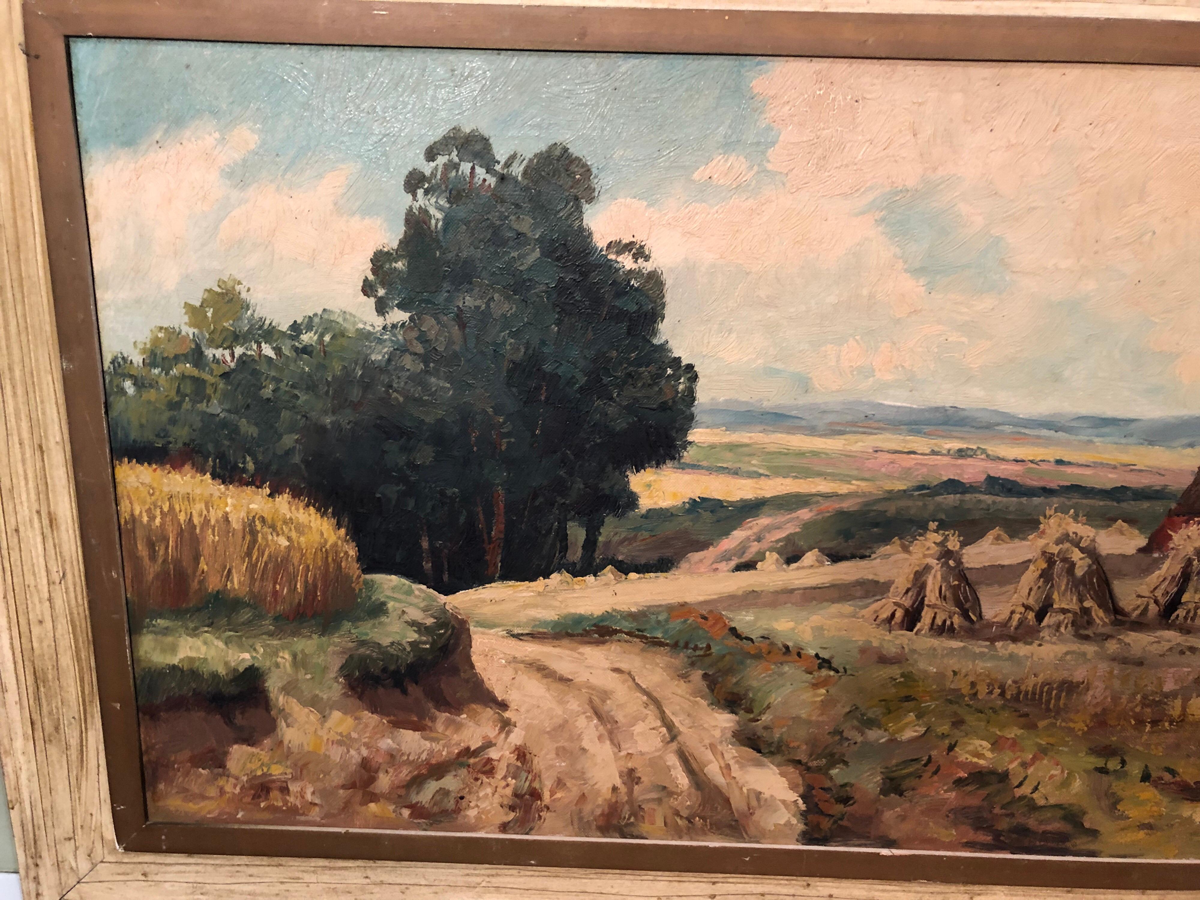 Signed Pastoral Landscape on Canvas Signed G. Winkelberg For Sale 5