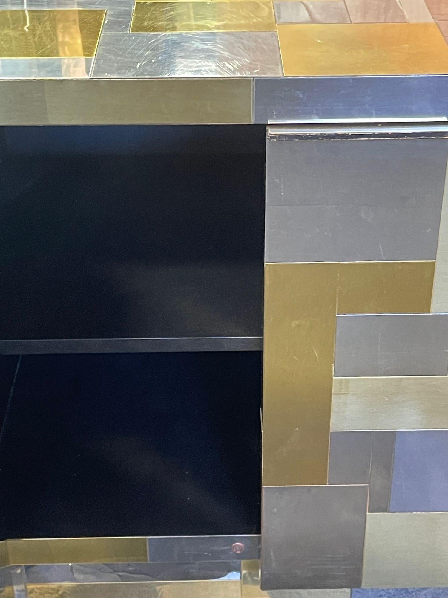 Signed Paul Evans for Directional 'Cityscape' PE 200 Sideboard, Circa 1975. In Good Condition For Sale In Los Angeles, CA