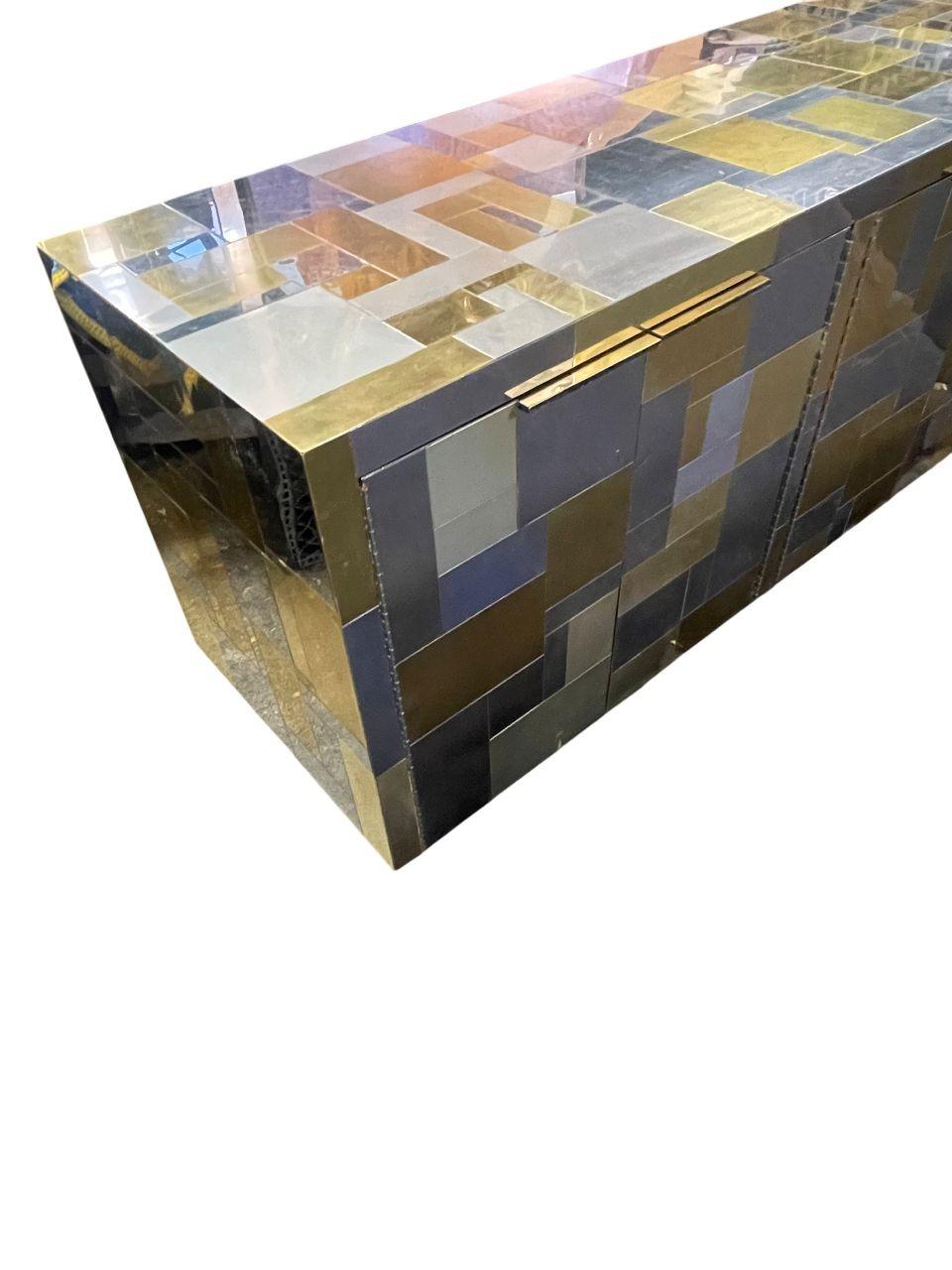 Late 20th Century Signed Paul Evans for Directional 'Cityscape' PE 200 Sideboard, Circa 1975. For Sale