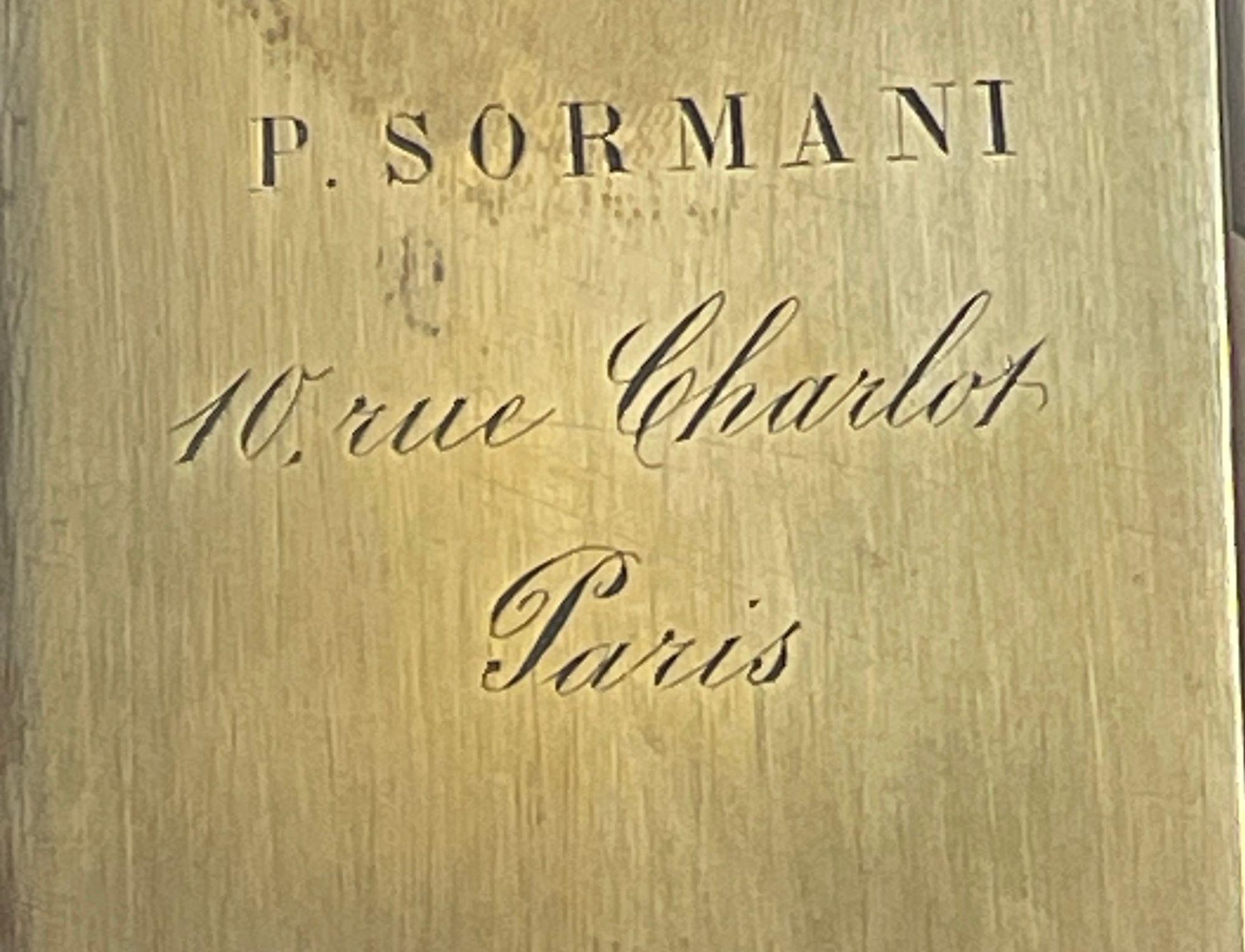 Un eccezionale mobile/vetrina in bronzo firmato Paul Sormani, realizzato in Francia nel XIX secolo. Questo maestoso pezzo è caratterizzato da un elegante design a tre ante, con l'anta centrale vetrata a scopo espositivo e le due ante laterali ornate